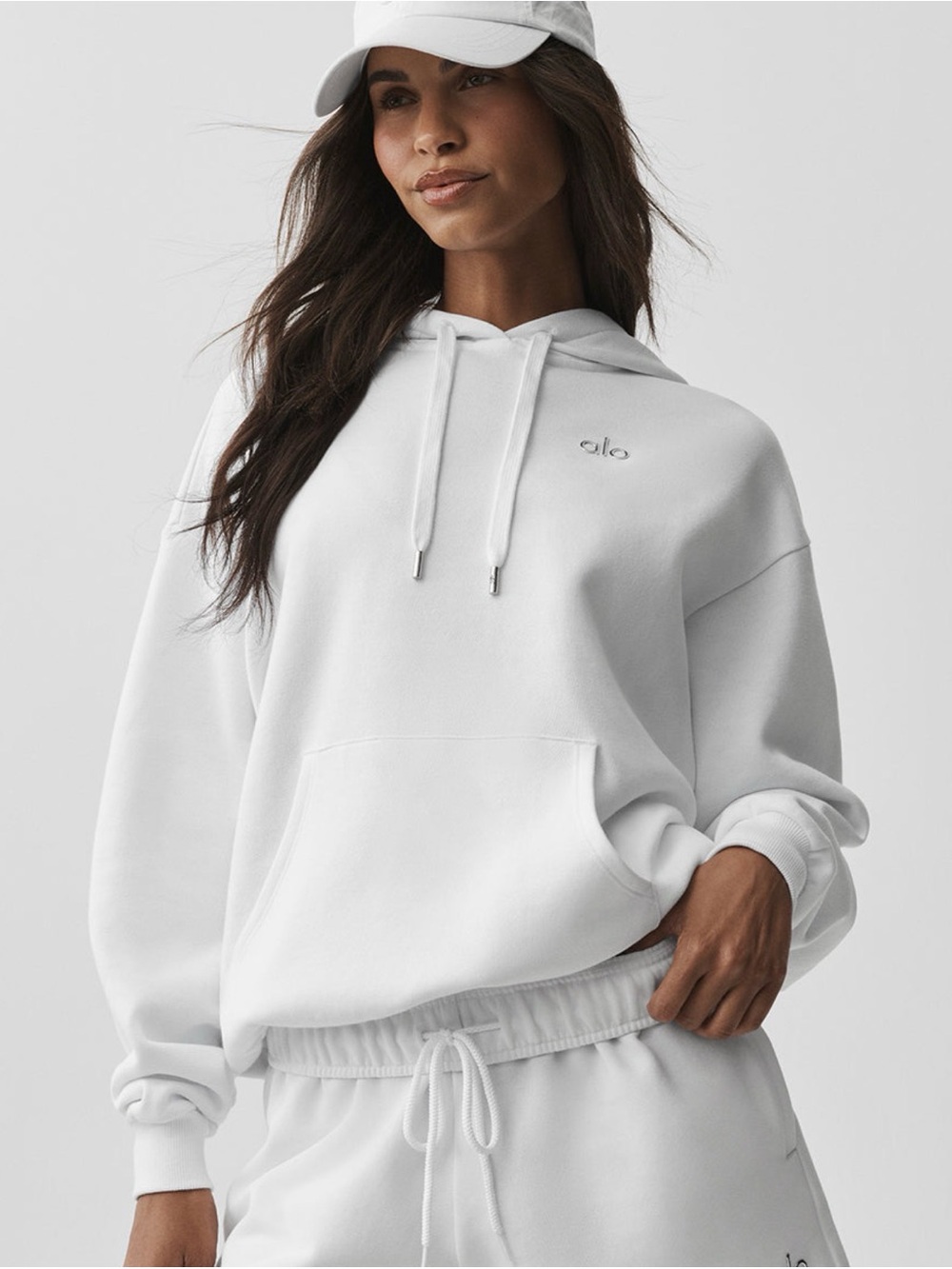 ✨NWT✨Accolade SET Authentic ALO all-white - hoodie + sweatpants Size S